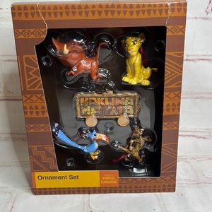 Disney Parks Animal Kingdom Lion King 5 pc. Piece Holiday Ornament Set